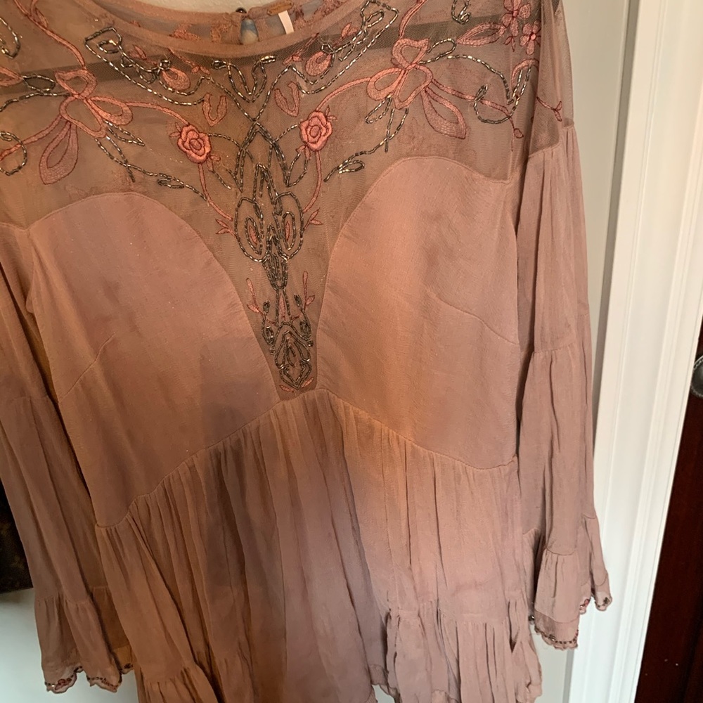 FREE PEOPLE dusty rose tunic dress